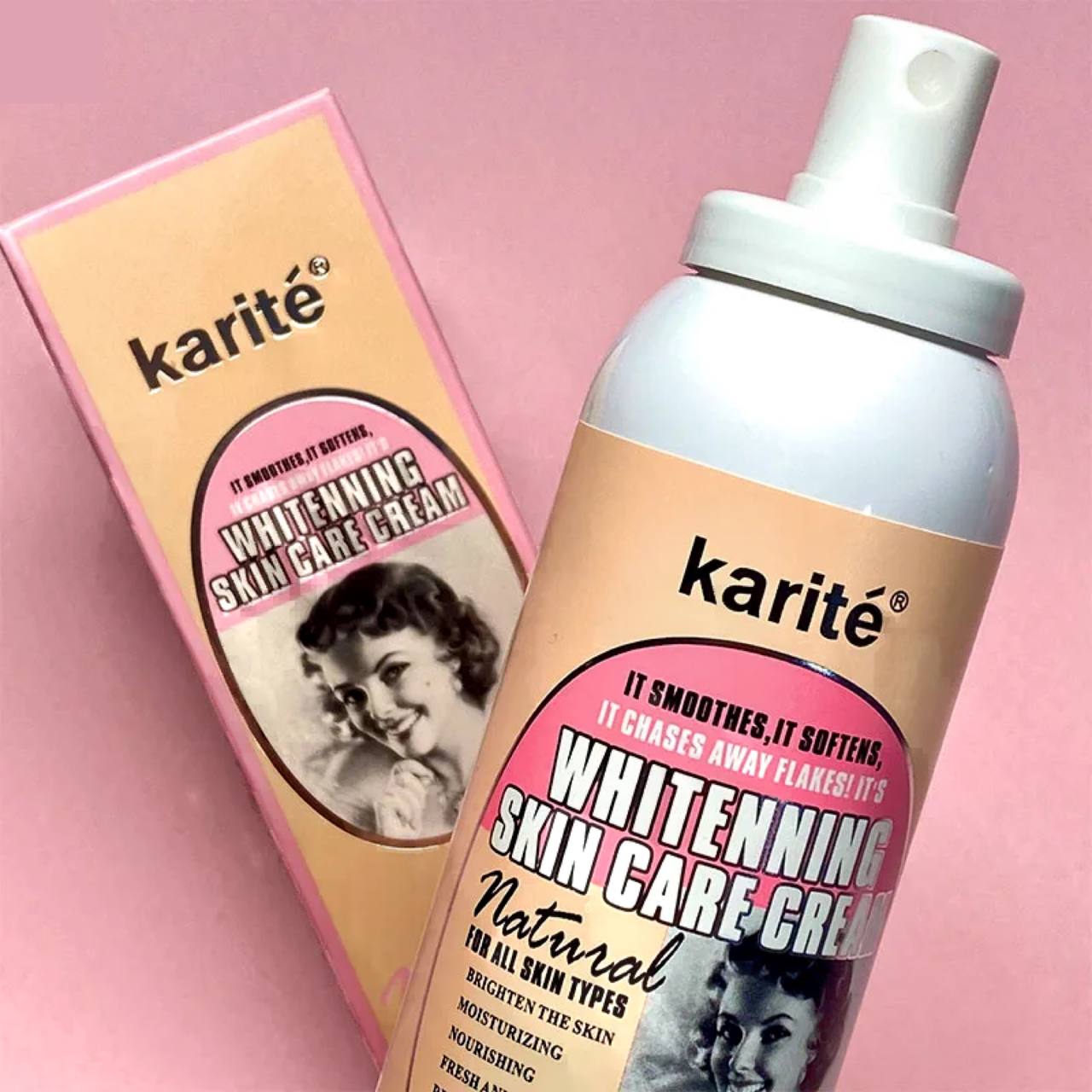 اسپری روشن کننده و نرم کننده صورت و بدن کاریته karite (2)