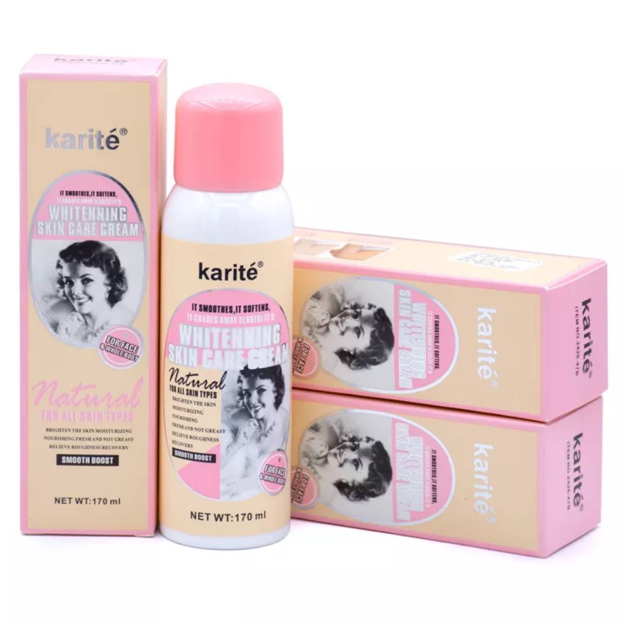 اسپری روشن کننده و نرم کننده صورت و بدن کاریته karite (4)