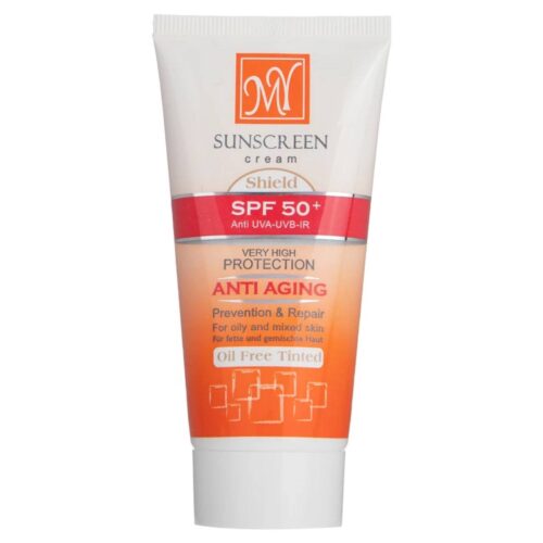 کرم ضد آفتاب ضد چروک رنگی فاقد چربی SPF 50 مای MY پرگاس