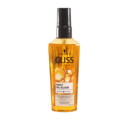 روغن مو گلیس GLISS مدل Daily Oil حاوی روغن آرگان و ویتامین E پرگاس