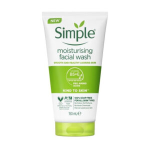 ژل شستشوی صورت مدل مرطوب کننده moisturising سیمپل Simple پرگاس