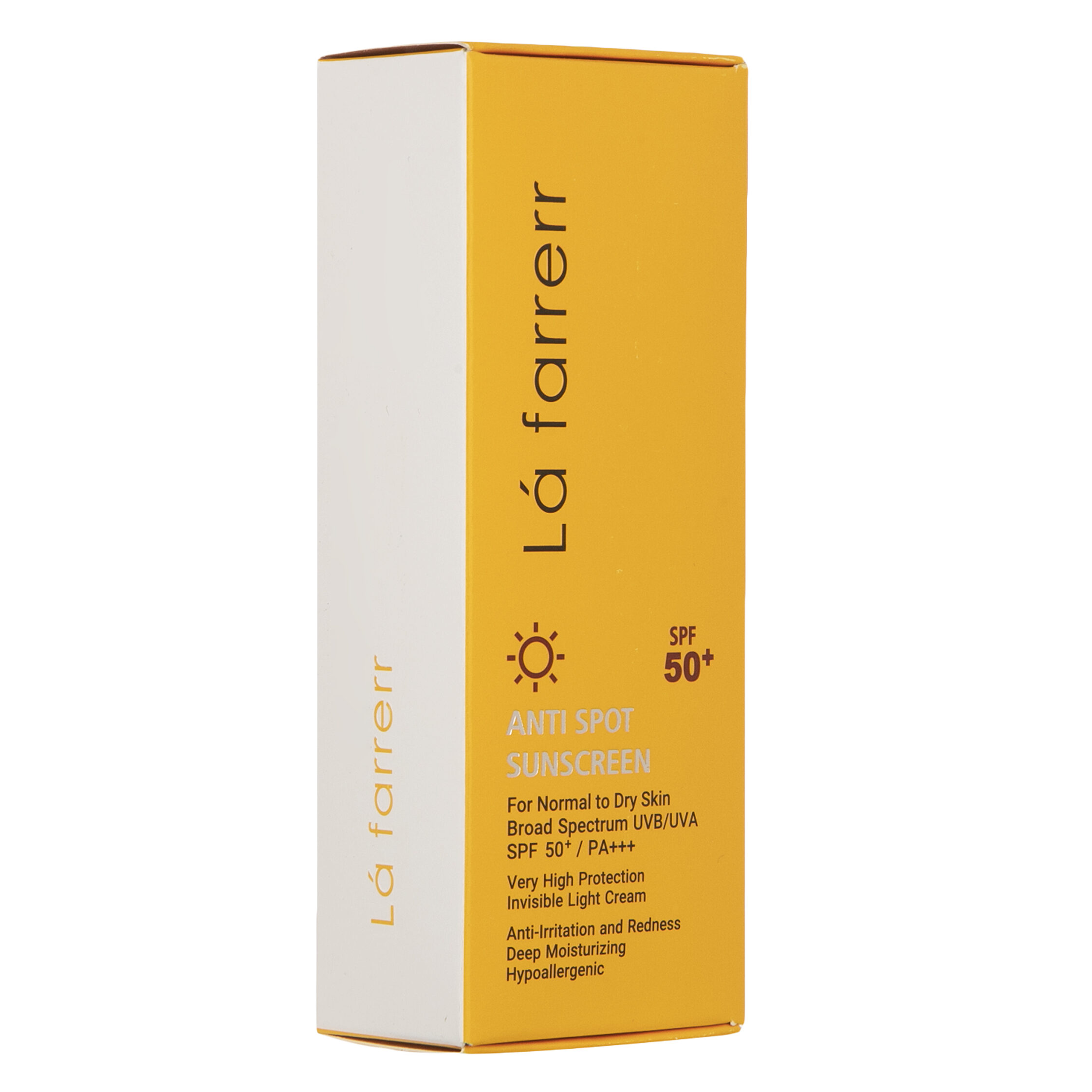 کرم ضدآفتاب و ضد لک بی رنگ لافارر مدل SPF 50 مناسب پوست های خشک و معمولی حجم 40 میلی لیتر کرم ضدآفتاب و ضد لک بی رنگ لافارر مدل SPF 50 مناسب پوست های خشک و معمولی حجم 40 میلی لیتر