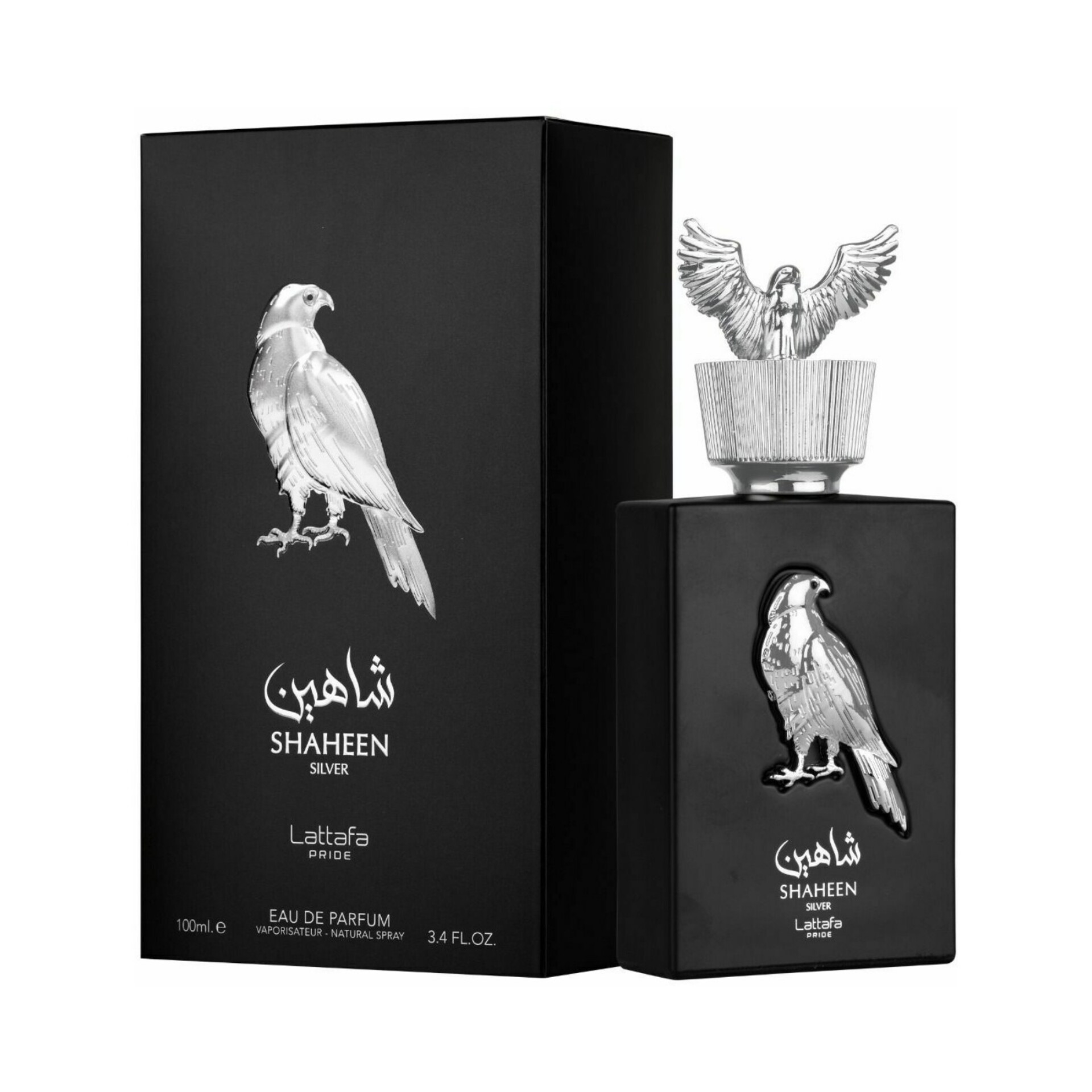 ادو پرفیوم مردانه لطافه مدل شاهین حجم 100 میلی لیتر ادو پرفیوم مردانه لطافه مدل شاهین حجم 100 میلی لیتر