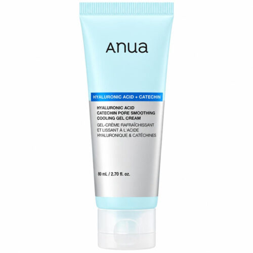 ژل کرم آبرسان صورت و بدن آنوا مدل Hyaluronic Acid 10+ Catechin مناسب پوست چرب و مختلط حجم 80 میلی لیتر